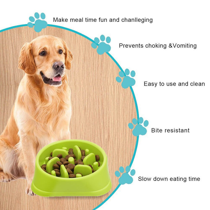 Slow Feed Dog Bowl 8 inch, Slow Eating Preventing Choking Healthy Design Bowl, Dog Food Water Bowl Pet Interactive Fun Feeder Bowl - PawsPlanet Australia