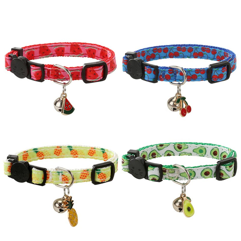 SuperBuddy Cat Collars Breakaway with Bell - 4 Pack Cat Safety Collars for Boys & Girls - Safety Buckle Kitten Collar for Pet Supplies,Stuff,Accessories - PawsPlanet Australia