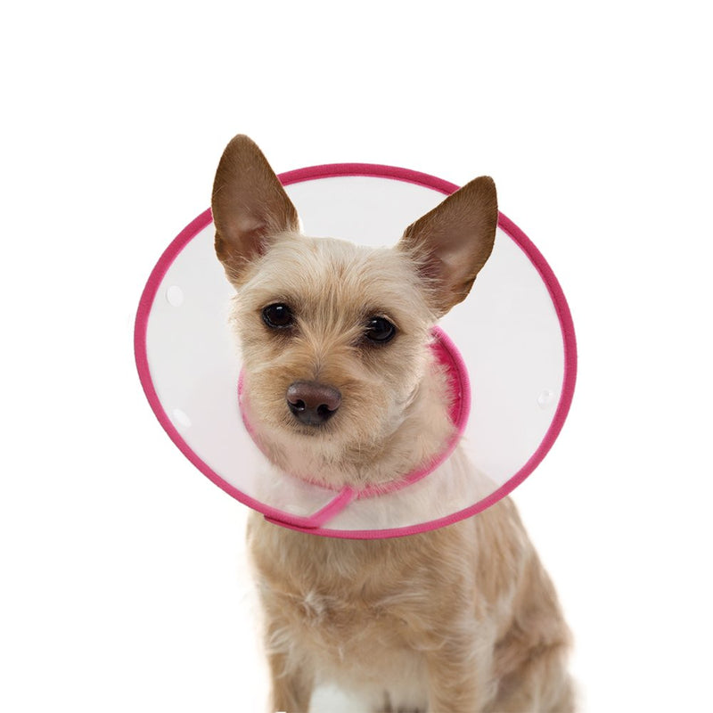 Vivifying Pet Cone, Adjustable 6.7-9 Inches Lightweight Elizabethan Collar for Puppies, Small Dogs and Cats (Pink) - PawsPlanet Australia