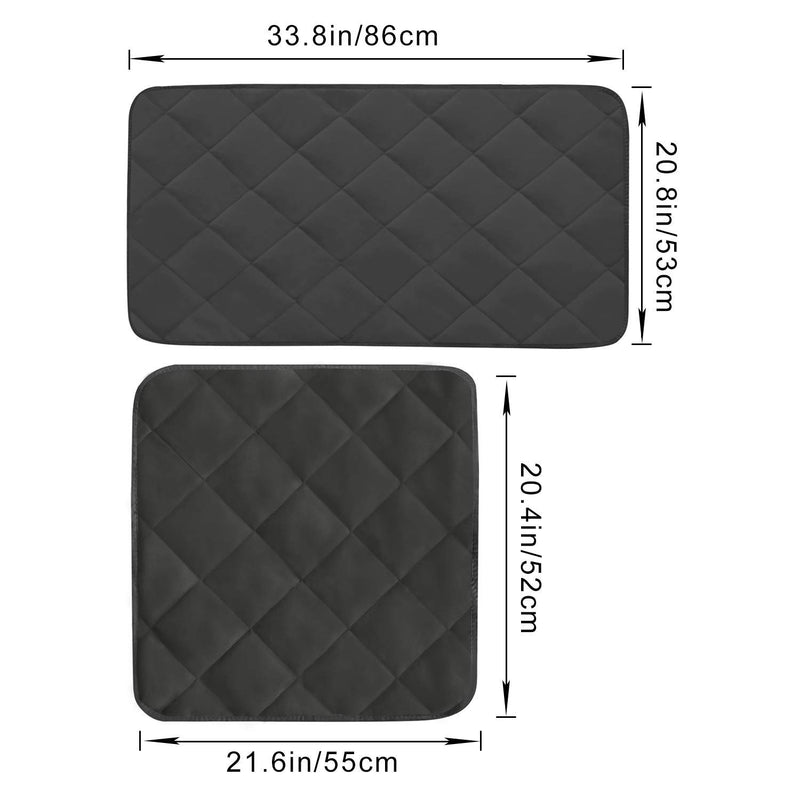 [Australia] - Newbeau Washable Pee Pads for Dogs, Dog Training Pad with Durable Oxford Cloth, Reusable Seat Protector Pad for Beds,Couches,Cars,Chairs - Set of 2 Black 