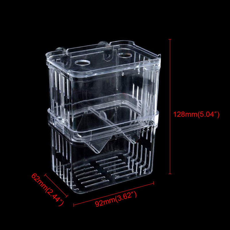 [Australia] - WEAVERBIRD Fish Breeder Box Acrylic Aquarium Isolation Hatchery Feeding Boxes White for Small Baby Fishes Shrimp Clown Fish 