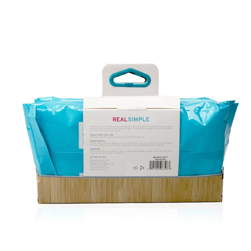 [Australia] - Real Simple Hypoallergenic Pet Wipes - 2 Packs of 30 - Dogs, Cats, Rabbits, More - Non Toxic, Paraben and Alcohol Free for Sensitive Pets Fresh Aloe 