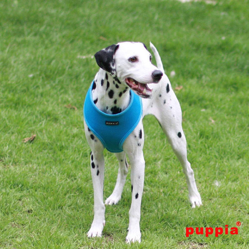 [Australia] - Puppia Soft Dog Harness, Sky Blue, Large 