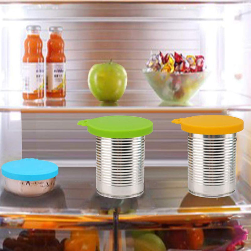 IVIA PET Food Can Lids, Universal BPA Free Silicone Can Lids Covers for Dog and Cat Food, One Can Cap Fit Most Standard Size Canned Dog Cat Food（6 Pack Multicolor - PawsPlanet Australia