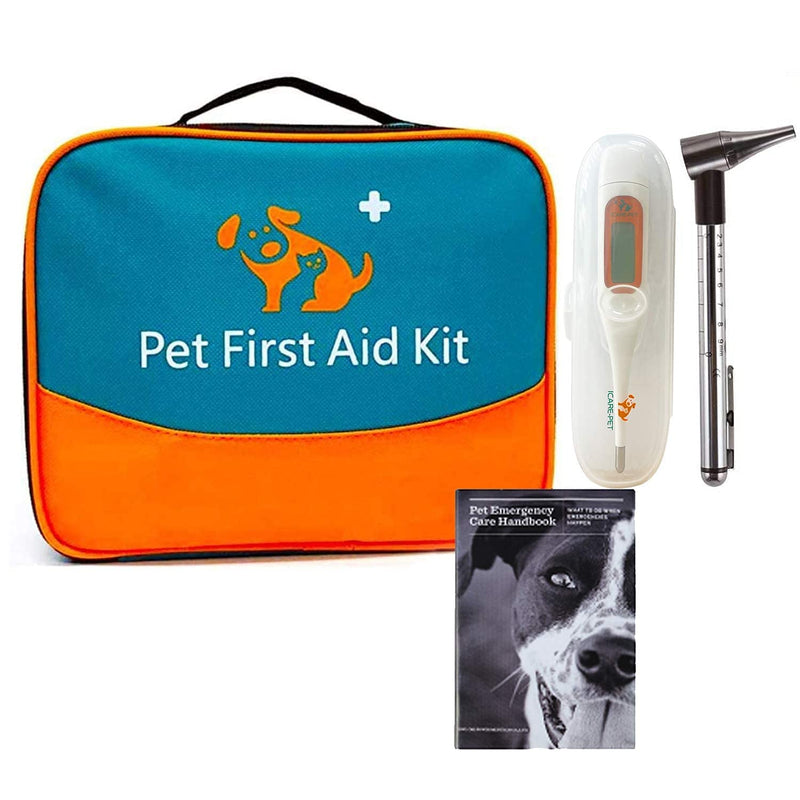 Pet First Aid Kit, Veterinary First Aid Bag for Dogs, Cats, Rabbits, Animals, Includes Otoscope, Thermometer, Pet Food, Perfect for Home Care and Outdoor Emergencies - PawsPlanet Australia