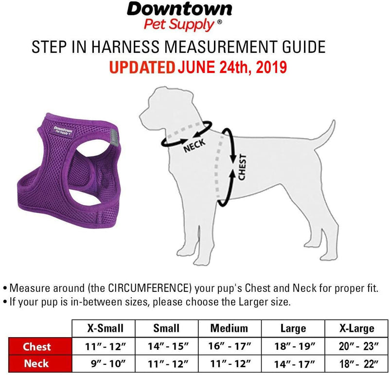Downtown Pet Supply - Dog Harness for Small, Medium and Large Dogs No-Pull - Step in Dog Harness - Padded Mesh Fabric Dog Vest with Reflective Trim, Velcro and Buckle Straps XX-Small Titanium - PawsPlanet Australia