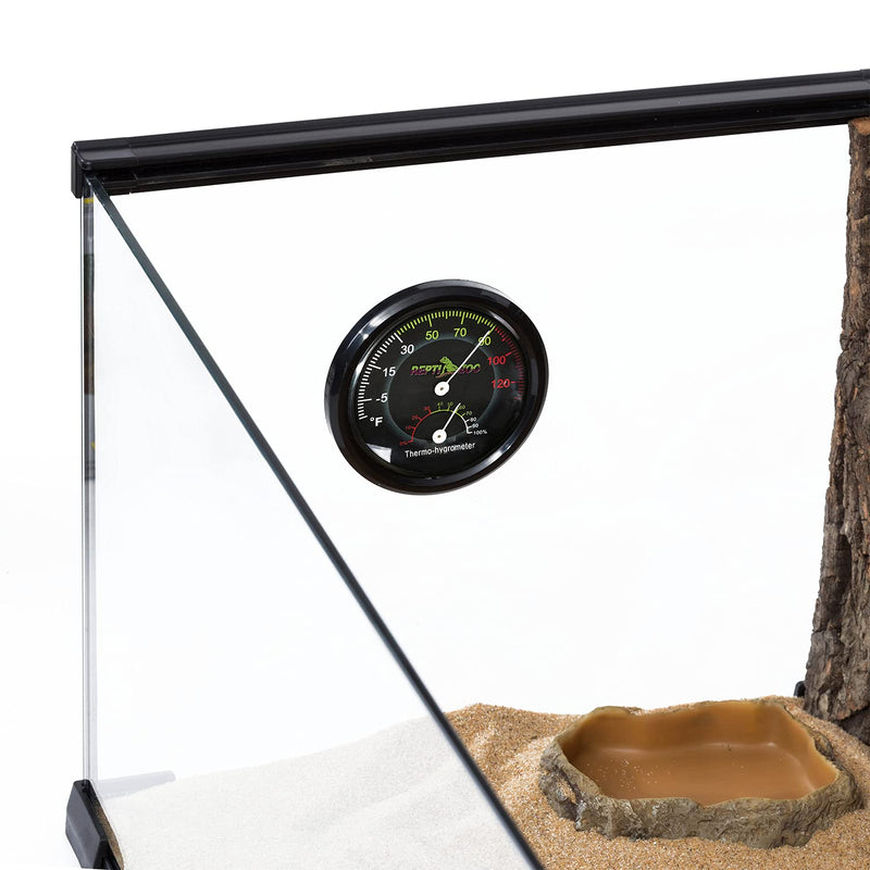 REPTI ZOO Reptile Terrarium Thermometer Hygrometer Dual Gauges Pet Rearing Box Reptile Thermometer and Humidity Gauge - PawsPlanet Australia