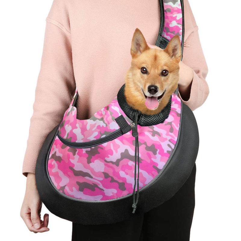 PETCUTE Pet Sling Carrier dog sling bag Pets Travel Shoulder Bags Small Dog Cat Outdoor Shoulder Carrier Bag Black S - PawsPlanet Australia