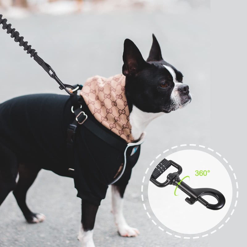 Snocyo jogging leash for dogs, jogging dog leash for medium and large dogs, elastic and reflective dog leash, retractable leash with double handle and waist belt for one dog, black and green - PawsPlanet Australia