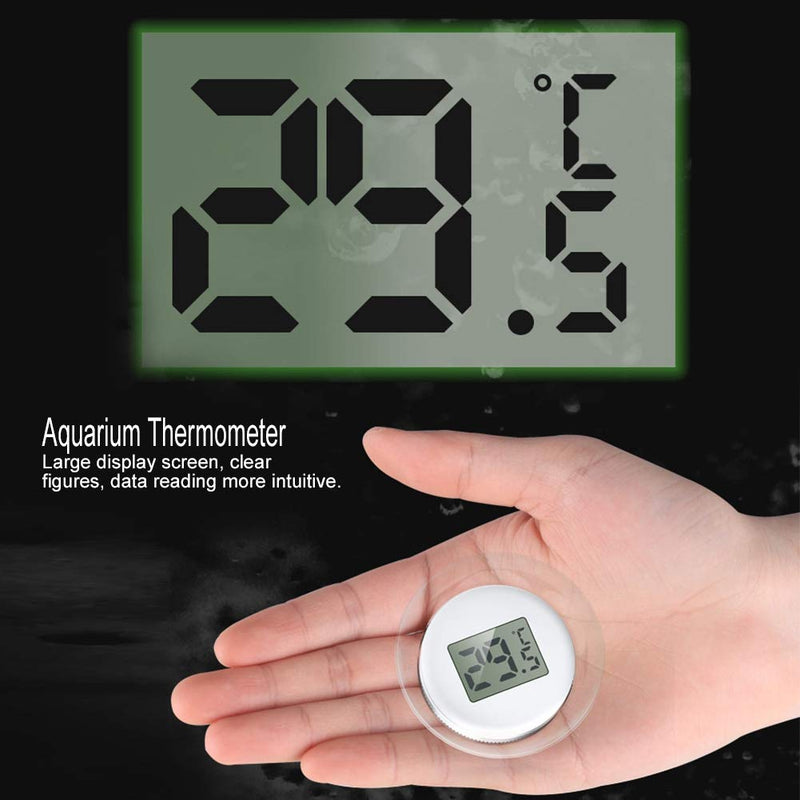Pssopp Aquarium Thermometer Waterproof LCD Digital Temperature Gauge Underwater Temperature Monitor Fish Tank Underwater Thermometer with Suction Cup for Aquarium Pond Reptile Turtles Habitats - PawsPlanet Australia