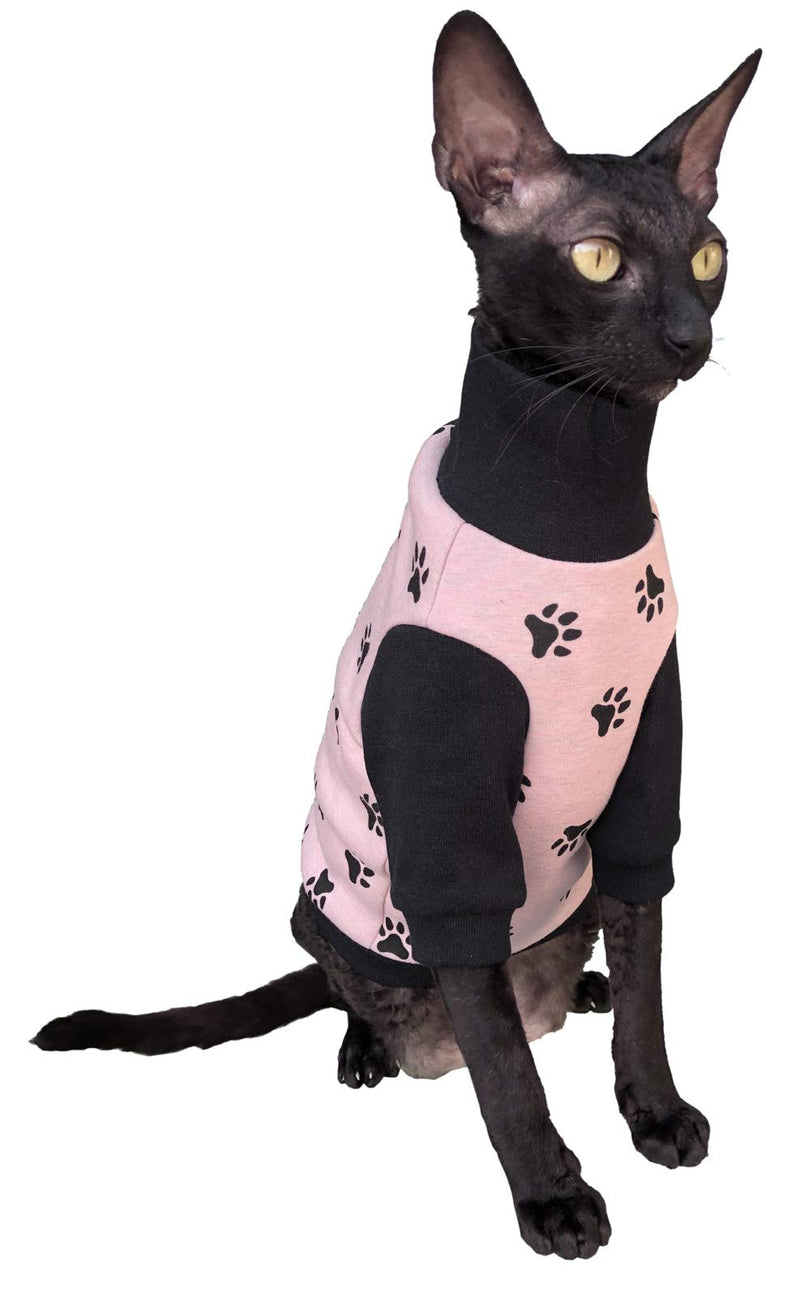 Kotomoda Sphynx Cat's winter sweater PINK HappyPaws Naked Cat Hairless Cat Clothes (L) L - PawsPlanet Australia