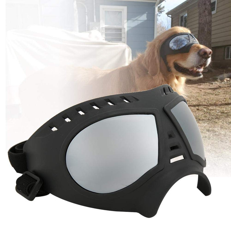 Black PC Lens TPE Soft Frame Pet Face Shield Glasses Waterproof Goggles Windproof Dog Sunglass for Medium and Large Dogs (1-BLACK) 1 BLACK - PawsPlanet Australia