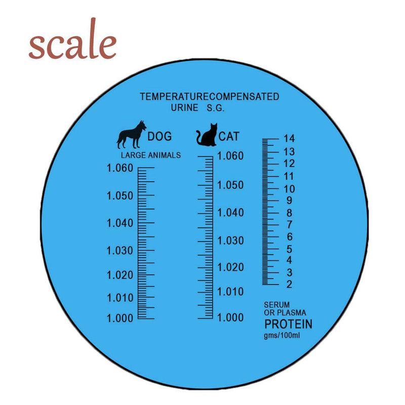 3-in-1 Animal Clinical Refractometer, Measuring Animal's Health Index of Urine Specific Gravity and Serum Protein, Ideal for Veterinary and Pet Owner - PawsPlanet Australia