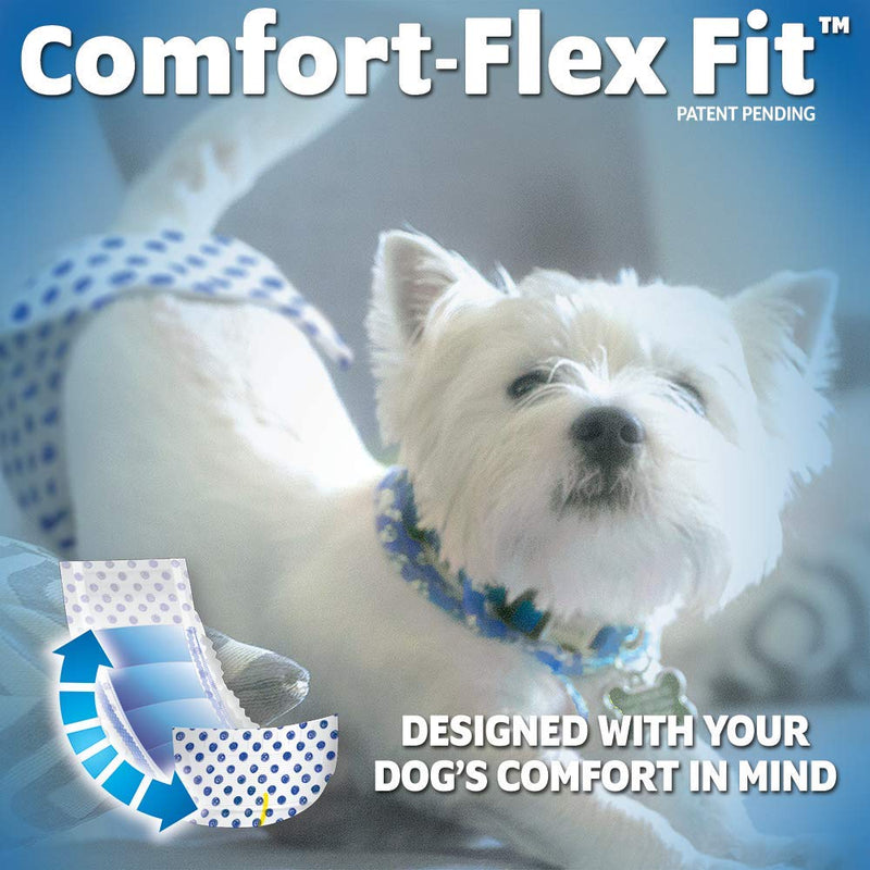 OUT! Disposable, Absorbent Male Dog Wraps with Leak Proof Fit (Pack of 12) XS/S - PawsPlanet Australia