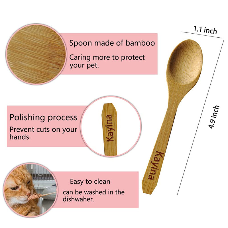 Kayina 3PS Pet Food Can Lids Set,Universal Silicone Can Cover for Cat and Dog Food with Safety Bamboo Spoon(Fit 3 Standard Size Food Cans) (2PS with bamboo) 2PS with bamboo - PawsPlanet Australia