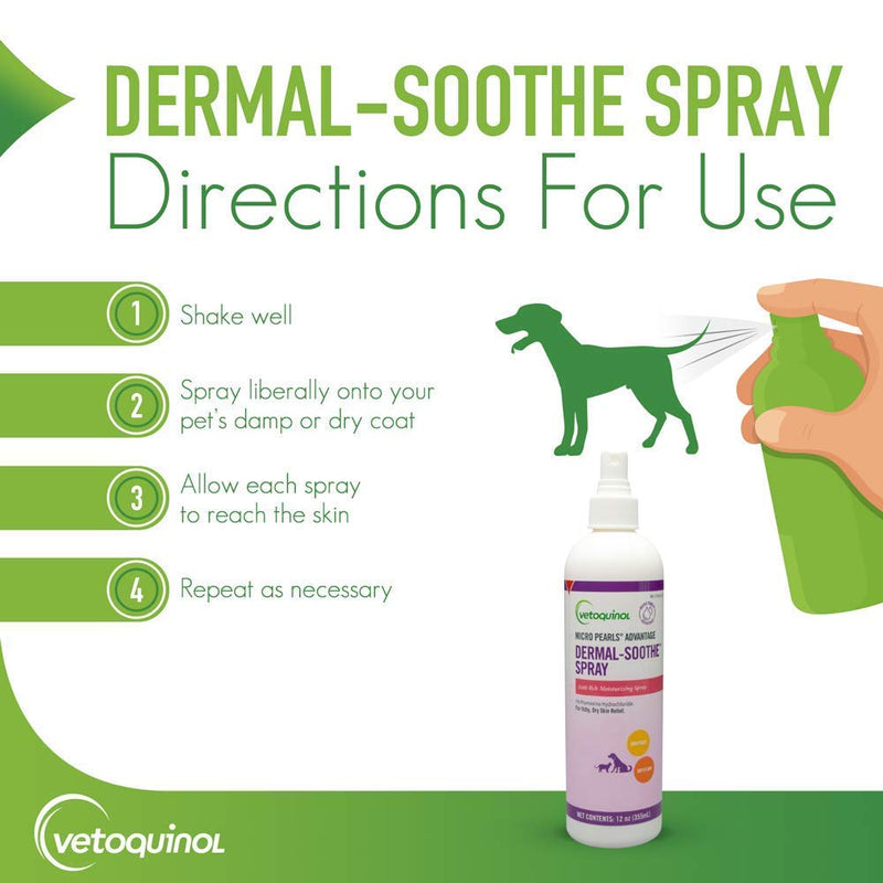 Vetoquinol MPA Dermal-Soothe Anti Itch Pet Spray, 12oz - PawsPlanet Australia