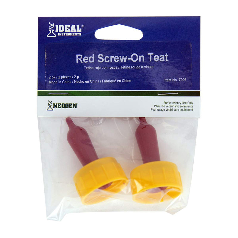 Ideal 7006 Red Screw-On Teat, 2-pack, Red, 5 oz - PawsPlanet Australia