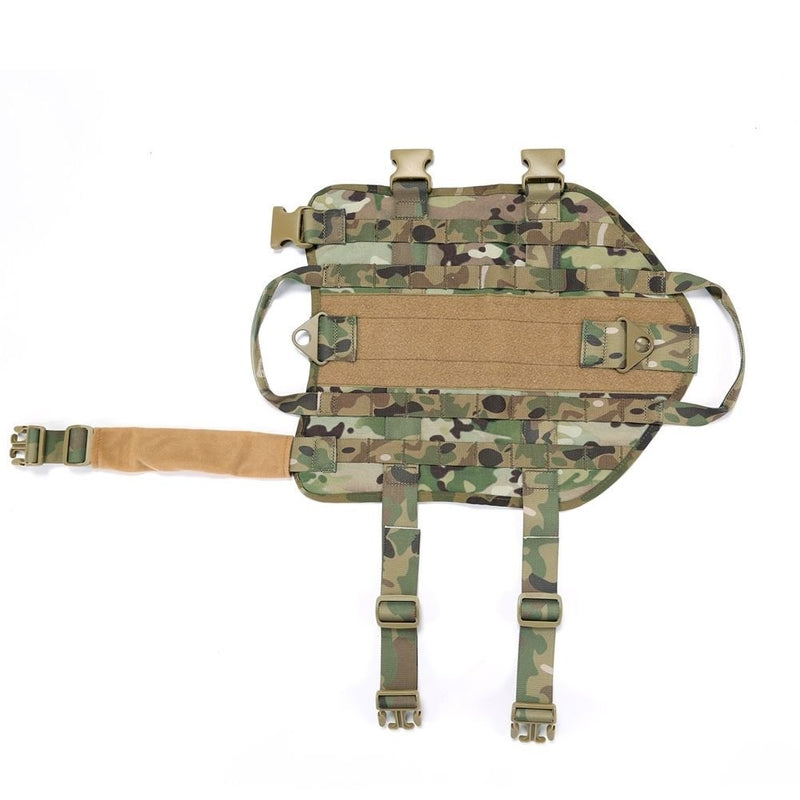 [Australia] - Ultrafun Tactical Dog Molle Vest Military Training Harness with Handle Outdoor Pet Supplies Large Camo 