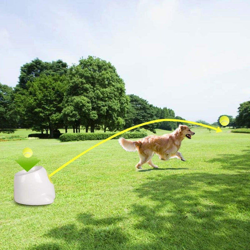 ALL FOR PAWS Interactive Dog Toy Automatic Ball Launcher, Tennis Ball Throwing Machine For Small and Medium Size Dogs, 3 Balls Included, Mini Version Hyper Fetch Mini--NEW - PawsPlanet Australia