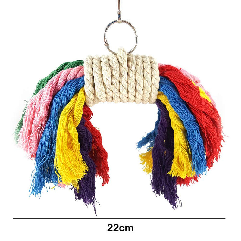 Balacoo 6Pcs Parrot Toys Swing and Chew Toy Set Hanging Bird Cage Hammock Rope Perch Ladders with Bell - PawsPlanet Australia