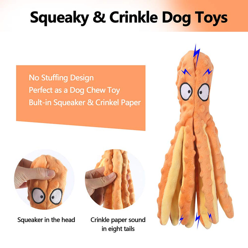 2 Pack Squeaky Dog Toys-Sloths Puppy Teething Chew Toys & Octopus Puppy Toys, No Stuffing Interactive Dog Toys, Lightweight Dog Chew Toys, Comfortable Touching Puppy Toy, Durable Tug Toy for Dogs - PawsPlanet Australia