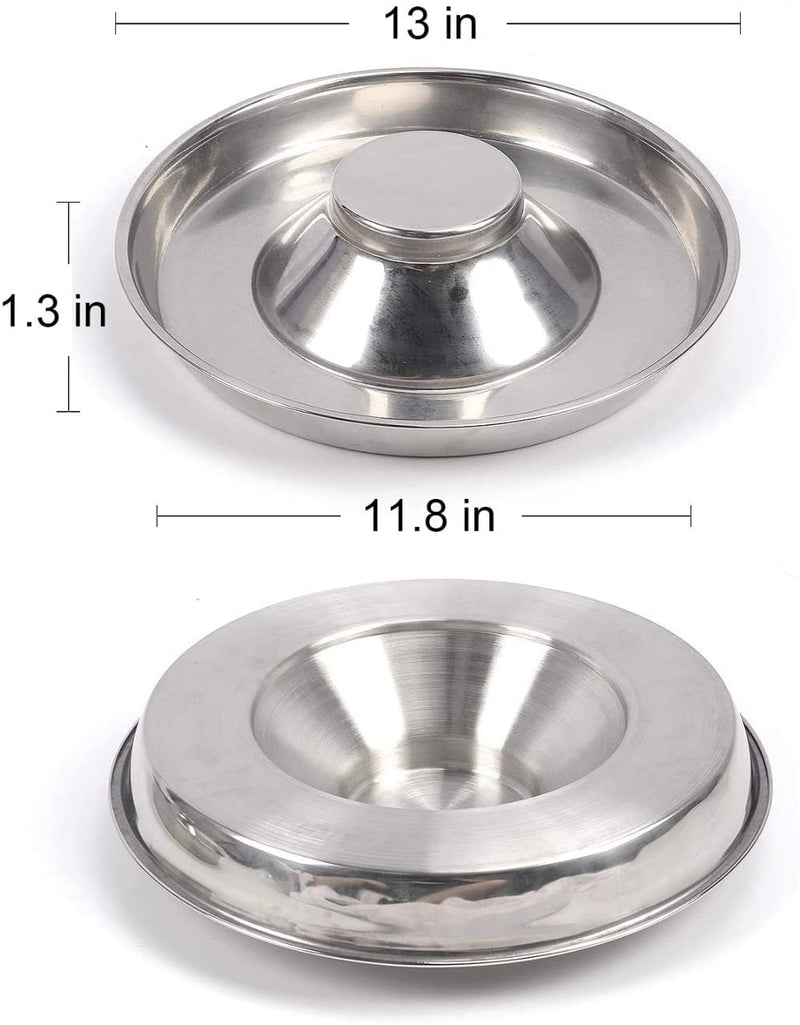 King International Stainless Steel 2 Puppy Bowls,Puppy Food Bowl,Puppy Bowls for Small Dogs,29cm,Puppy Bowl,Puppy Supplies,Puppy Feeder,Puppy Feeding Bowls for Litters - PawsPlanet Australia