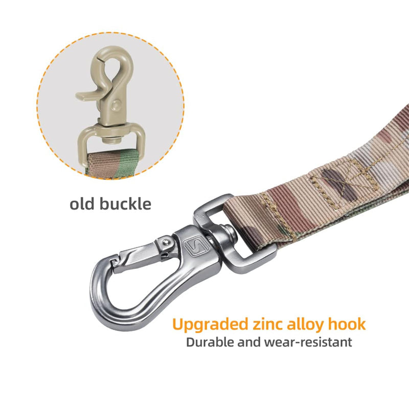 EXCELLENT ELITE SPANKER Tactical Bungee Dog Leash Military Police Dog Training Leash Rope with 2 Control Handles (Camouflage) Camouflage - PawsPlanet Australia