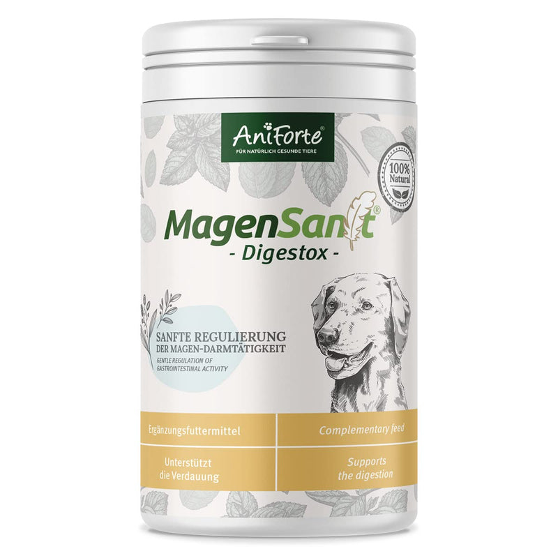 AniForte MagenSanft powder for dogs 500g - to support digestion & harmonize gastrointestinal activity, natural stomach protection for dogs with bentonite powder & herbs - PawsPlanet Australia