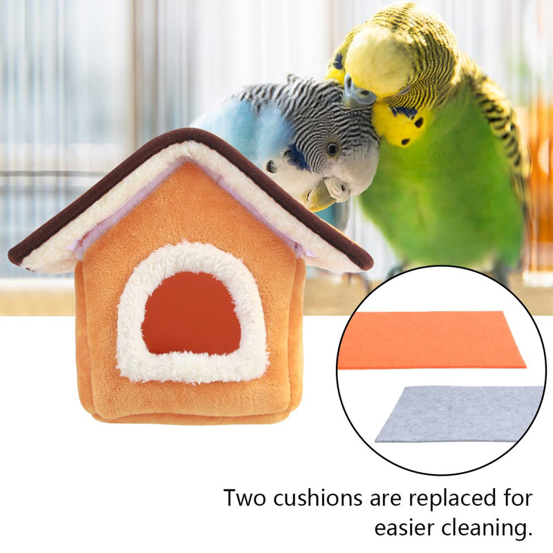 BundleMall Bird Hanging House Hammock Cozy Nest Parrot Hiding House Perches Standing Pole Bird Cage Accessories for Cockatiel Parakeet (Set-A) Set-A - PawsPlanet Australia