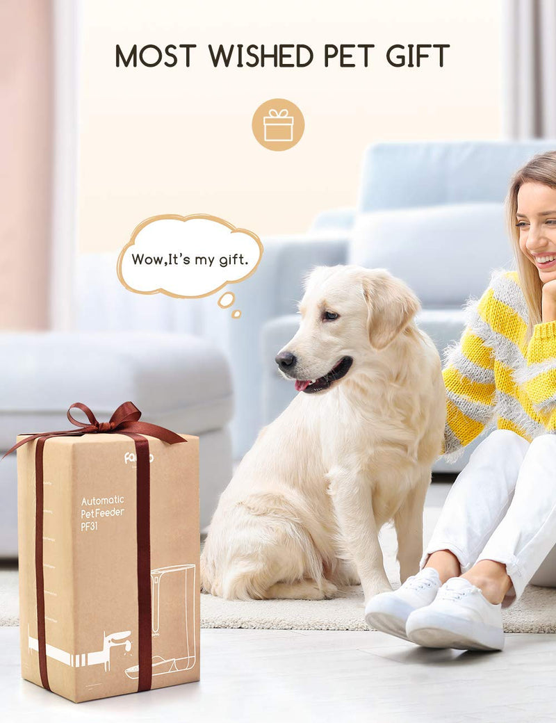 Faroro Automatic Cat Feeder with Timer Schedule Feature 7L Cat Small Dog Dry Food Dispenser with Portion Control and Voice Recorder for Healthy Feeding 4 Meals a Day - PawsPlanet Australia