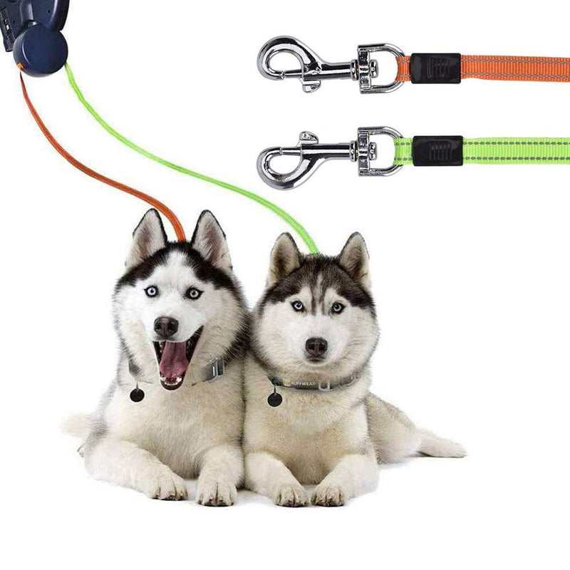 Gobesty Double Retractable Dog Lead, 3M Flexible Retractable Dog Lead Double Lead for Two Dogs with LED Light and Bin Box for Two Dogs (Less than 11.4 kg (25 lbs) per dog) - PawsPlanet Australia