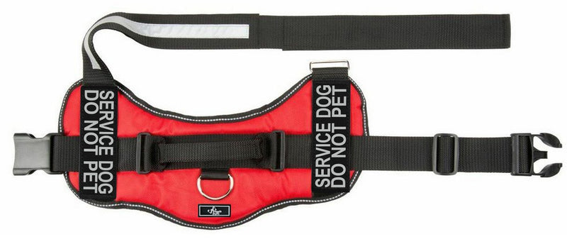 [Australia] - Doggie Stylz Service Dog Harness Vest Comes with 2 Reflective Service Dog DO NOT PET Removable Patches. Please Measure Dog Before Ordering Girth 19-25" Red 