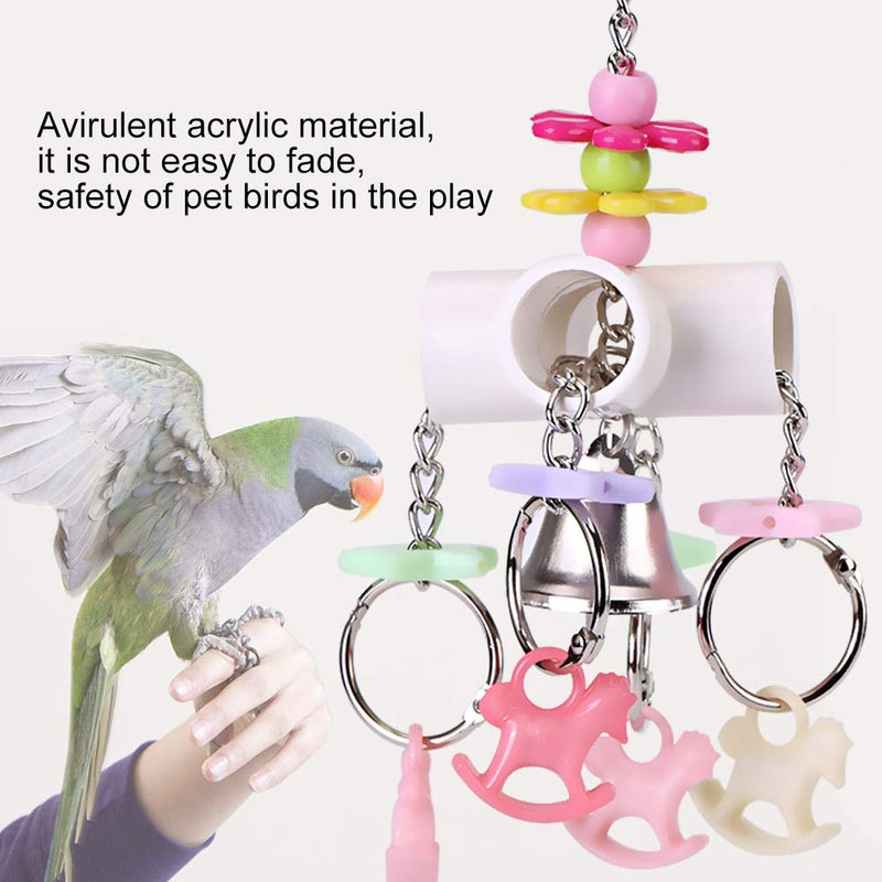 Fdit Bird Swing Toy Bird Swing Hanging Toy Bird Colorful Hanging Chewing Toy Parrot Budgie Cockatiel Colorful Acrylic Chewing Hanging Toy - PawsPlanet Australia