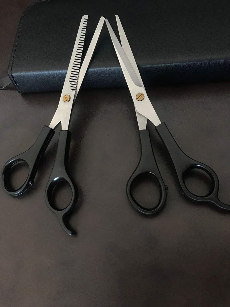 [Australia] - Yeahbudddy Pet Grooming Scissors,Dog Cat Human Hair Shears Made of Japanese Stainless Steel,Straight Thinning Blade,Lightweight, Fashionable and Durable for Professional Groomers and Barber scissors-set 