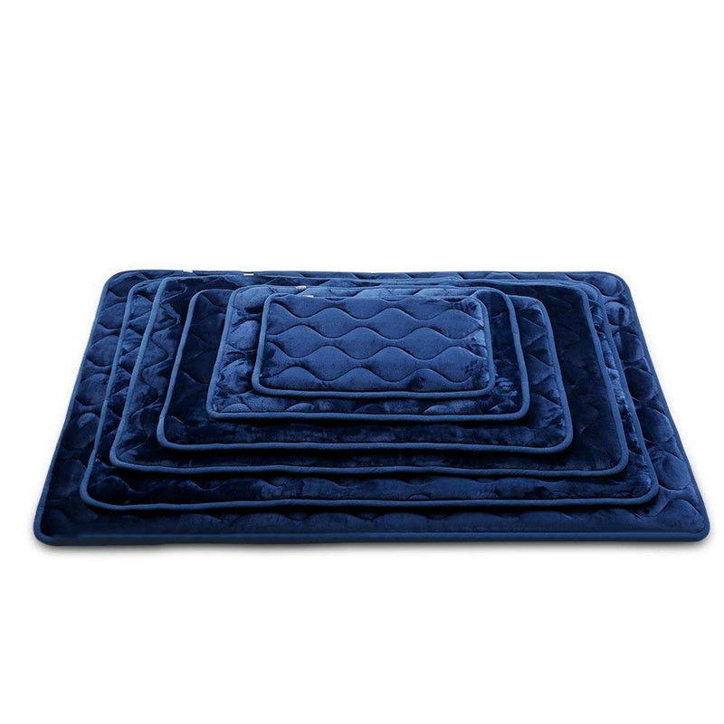 [Australia] - Hero Dog Dog Bed Mat Crate Pad Anti Slip Mattress Washable for Large Medium Small Pets Sleeping 42 IN Dark Blue 