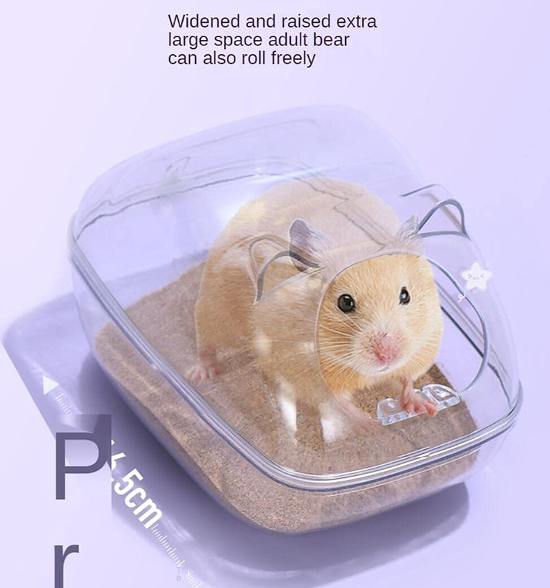 Hamster Sand Bath Container Small Pet Bathtub Sauna Toilet Washroom Box with Shovel Small Animal Bathroom for Syrian Gerbil Dwarf Guinea Pig Rat Mice (Small) - PawsPlanet Australia
