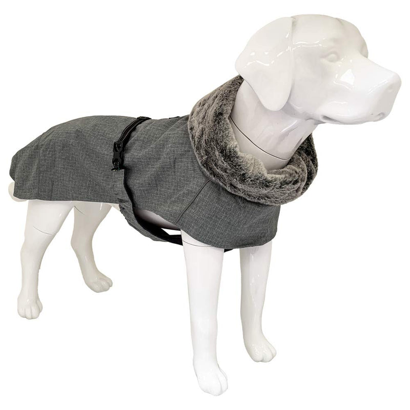 Cross Hiking Coat For Dogs, Waterproof For Dogs, Padded Winter Coat, ThermopileEverest Grey Lining, Size 40 cm - 195 g - PawsPlanet Australia