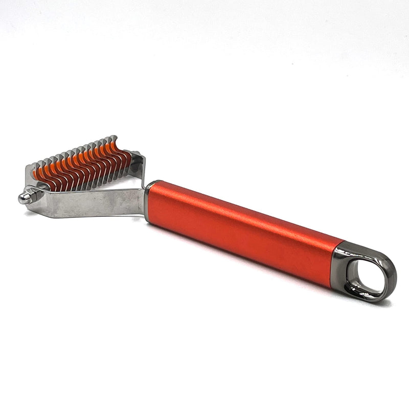 Warren London Dematting Rake Dog Brush for Dematting & Shedding | Premium Undercoat Rake for Dogs | Cat Brush for Long Haired Cats Deshedding Tool | Skin Friendly Rounded Edge Dematting Tool for Dogs | Ergonomic Handle - PawsPlanet Australia