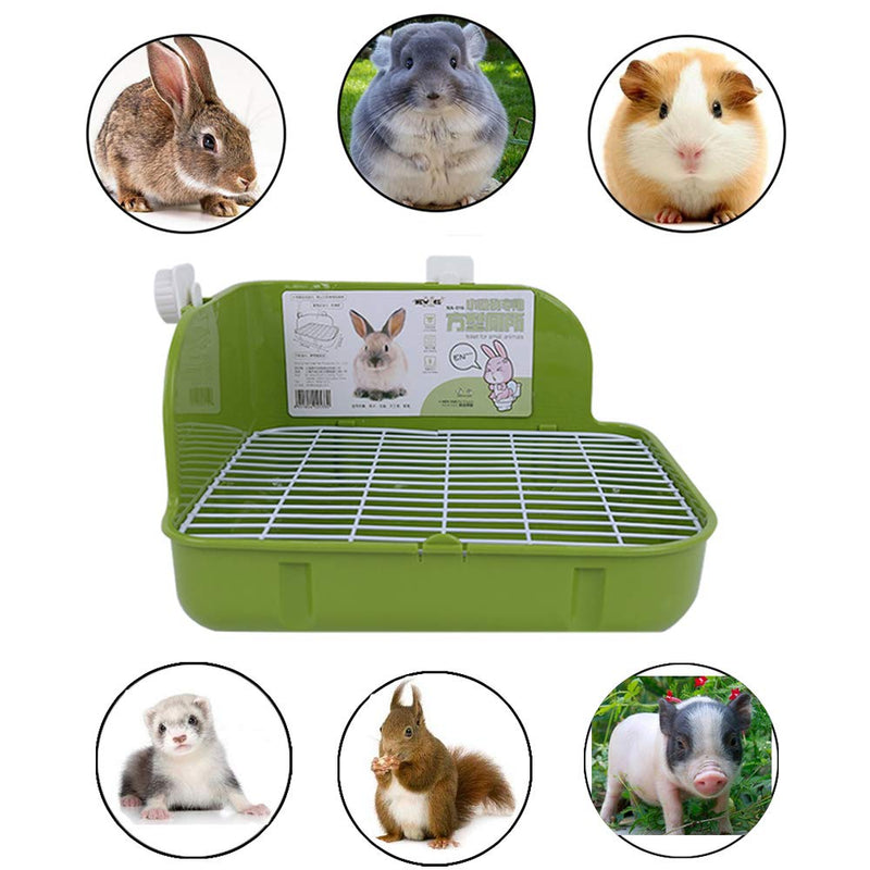 [Australia] - Humorous.P Small Animal Litter Pet Toilet Potty Trainer Corner Litter Bedding Box Pet Pan for Small Animal/Rabbit/Guinea Pig/Galesaur/Ferrets Rectangular Plastic Material 