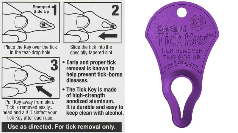 The Original Tick Key -Tick Removal Device - Portable, Safe and Highly Effective Tick Removal Tool (Purple) - PawsPlanet Australia