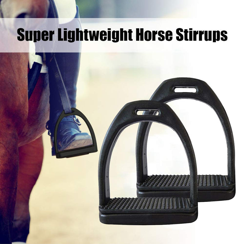 MOVKZACV Safety Stirrups,2Pcs Horse Riding Stirrups,Lightweight Wide Track Equestrian Stirrups Treads with Non-slip Rubber Pad,Equestrian Supplies for Childen/Adults(90 x 96 mm,for Childen) s for child - PawsPlanet Australia