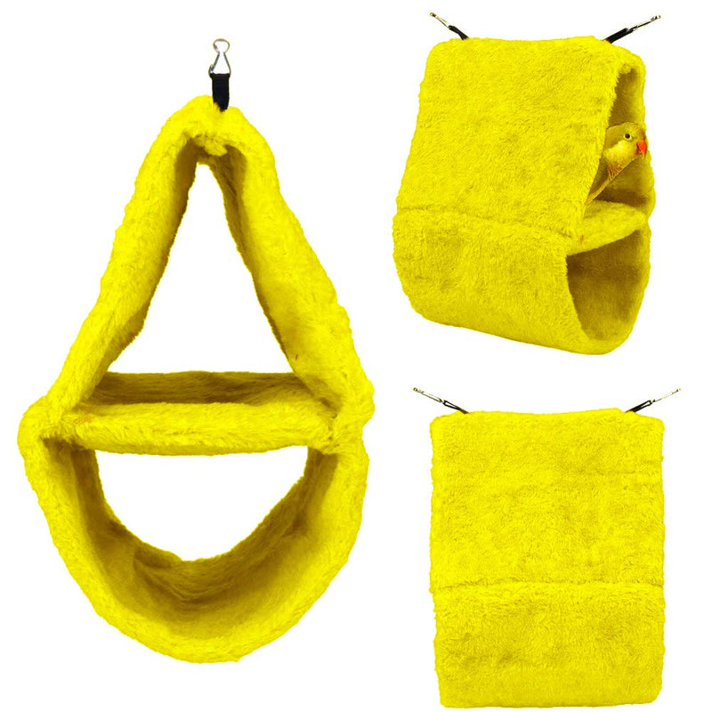 Warm Double-Layer Lint Bird Hammock Nest House Sleeping Bed for Pet Parrot Parakeet Cockatiel Conure Cockatoo African Grey Macaw Eclectus Amazon Budgie Lovebird Finch Canary Cage Stand Perch Toy S - PawsPlanet Australia