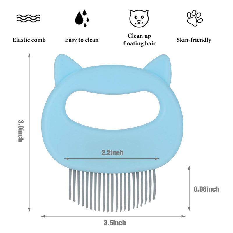 GOTH Perhk 2 Pack Cat Massage Comb, Cat Dog Grooming Comb, Pet Hair Removal Massage Relaxing Shell Comb Tool - PawsPlanet Australia