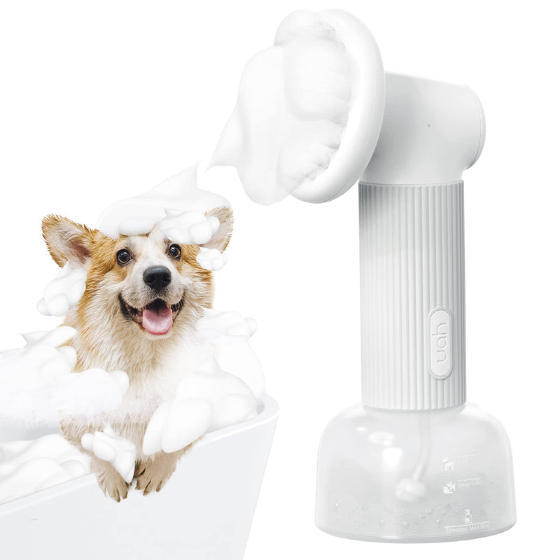 uahpet Dog Bath Brush, Automatic Foaming Dog Shampoo Brush, Dog Bath Brush with Soap Dispenser, Bath Brush for Dogs Cats, Wireless Pet Bath Brush Scrubber - PawsPlanet Australia