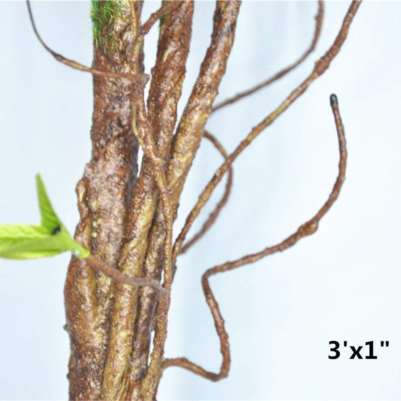 4Pcs Flexible Bend-A-Branch Jungle Vines Terrarium Leaves Lizard Gecko Habitat Tank Decor for Frogs, Snakes and More Reptiles - PawsPlanet Australia