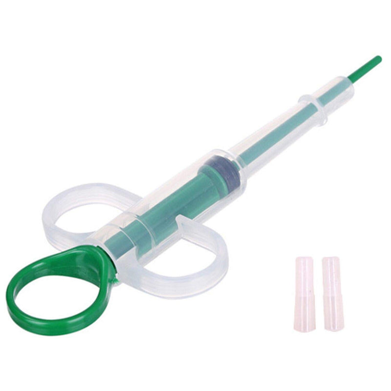 [Australia] - Apoi Pet Pill Syringe [2 Pack] Pet Pill Dispenser Dogs and Cats Medicine Feeder with Silicone Soft Tip Medical Feeding Tool Kit Reusable Extremely Convenient - Green 