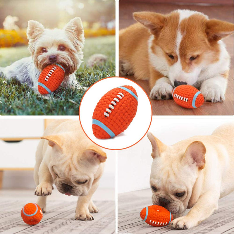 YUIP Dog Toy Ball, Puppy Rugby Ball Interactive Trainning Chew Toy Nontoxic Bite Resistant Toy Ball for Pet Dogs Puppy Cat, Dog Pet Chew Tooth Cleaning Ball Pet Exercise Game Ball IQ Training ball - PawsPlanet Australia