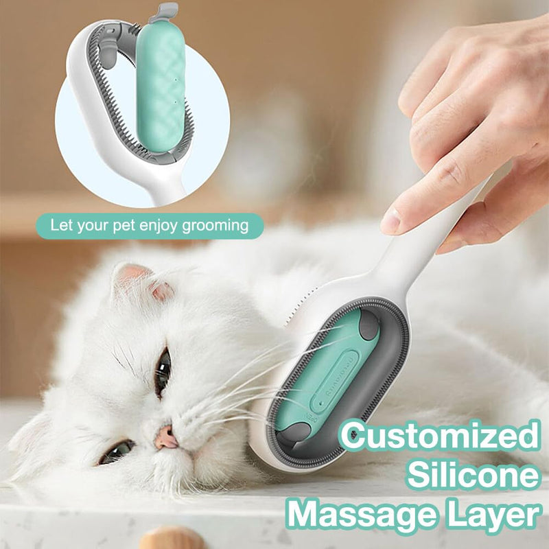 Cat brush with water, 2 pieces pet hair removal comb with water tank, pet dog brush, cat brush long hair, undercoat cleaning brush for pet hair, pet hair brush for dogs and cats - PawsPlanet Australia