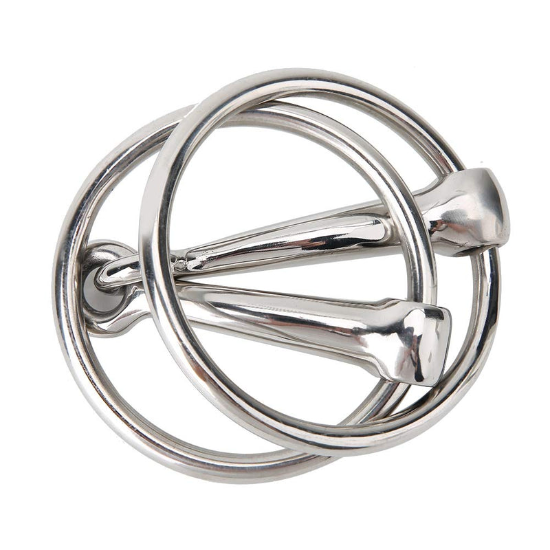 Stainless Steel Snaffle Bit Horse Ring Hollow Jointed Mouth Loose O Ring Horse Bit for Equestrian Supplies - PawsPlanet Australia