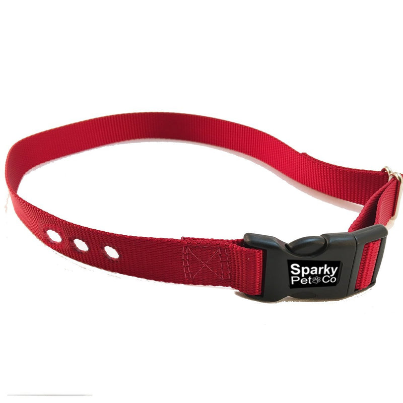 [Australia] - Grain Valley 1" Replacement Strap, Color: Red. Sold Per Each. Fits Most PetSafe Bark Collars and Many Containment Collars. (No-Bark Collars / Accessories) 